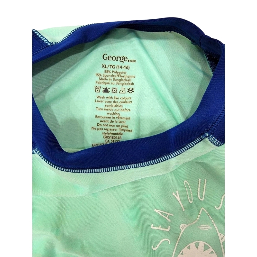 (B) Blue/Blue Swim Shirt - Picture 3 of 7